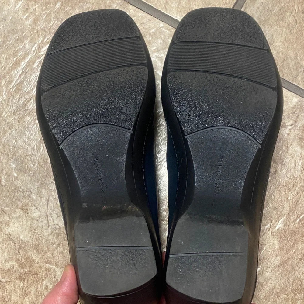Easy Spirit Women’s Navy Slip-On Leather Loafers 7-7.5 Office Casual Academia